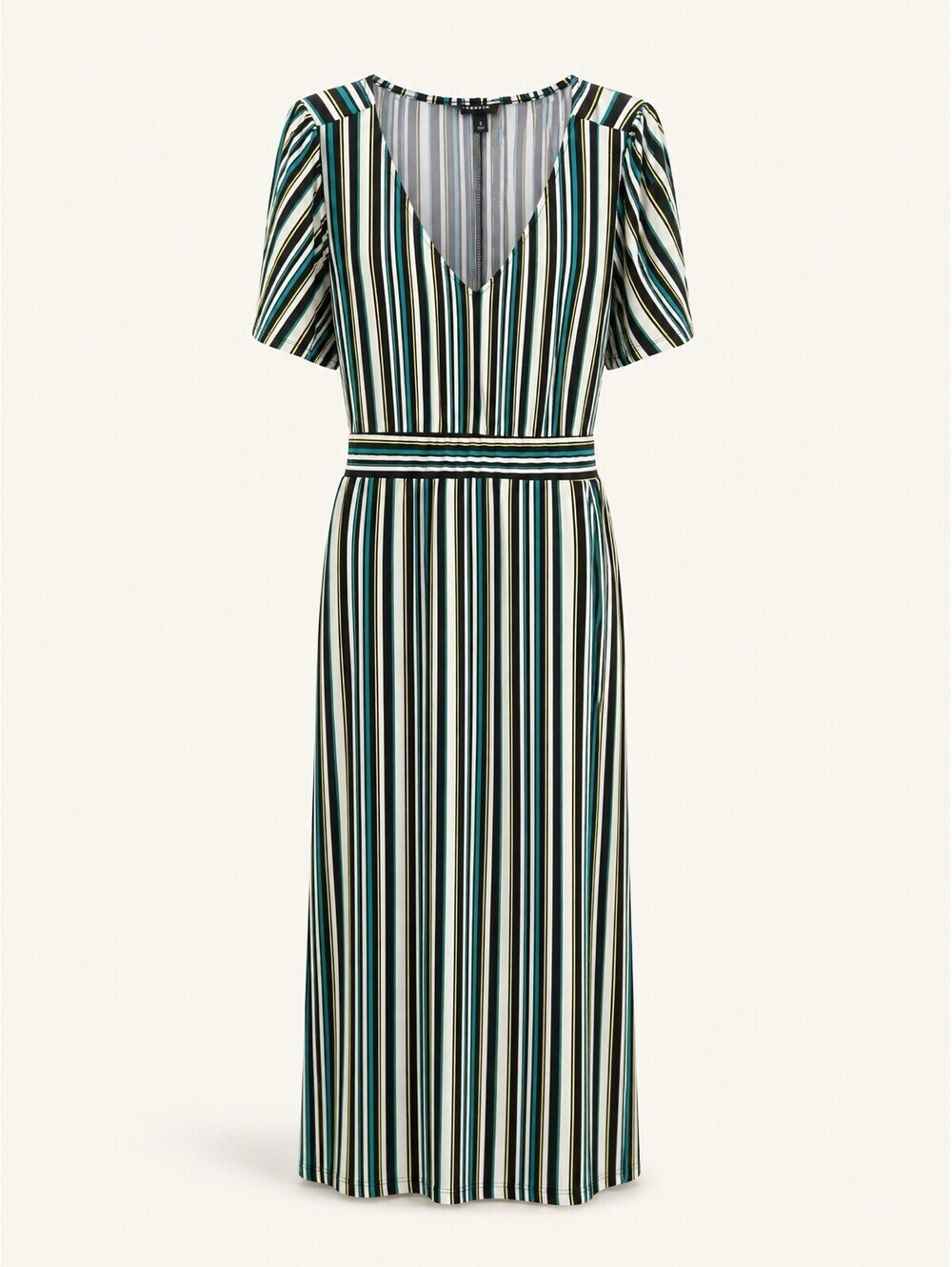 TORRID Women's Size 3 Multi-Color Striped V-Neck Tie Waist Maxi Dress